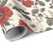 Unique Rose Modern Wrapping Paper ラッピングペーパー (ロールコーナー)