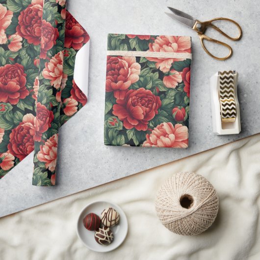 Unique Rose Vegas Wrapping Paper ラッピングペーパー (クラフト)