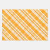 Unique Rustic Country Yellow & Cream Plaid ラッピングペーパーシート (正面)