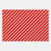 Unique Rustic Red & Cream Squiggly Mixed Patterns ラッピングペーパーシート (正面2)