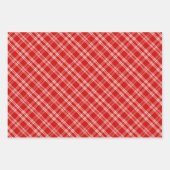 Unique Rustic Red & Cream Squiggly Mixed Patterns ラッピングペーパーシート (正面)