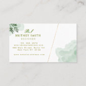 Unique Rustic Watercolor Modern 名刺 (裏面)