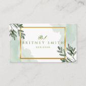 Unique Rustic Watercolor Modern 名刺 (正面)