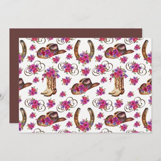 Unique Rustic Wedding Note Card ノートカード (正面/裏面)