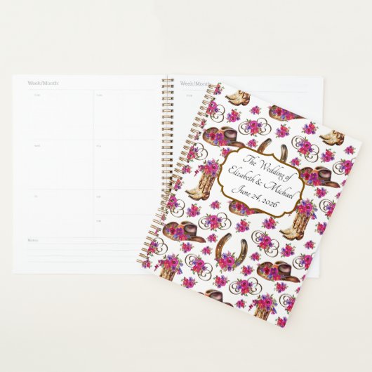 Unique Rustic Wedding Planner for Bride & Groom プランナー手帳 (ディスプレー)