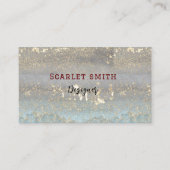 Unique sea green glittery marble effect 名刺 (正面)