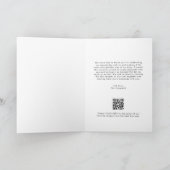 Unique Simple Photo QR Code Wedding Folded サンキューカード (内部)