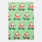 Unique Skateboarding Santa キッチンタオル (縦)