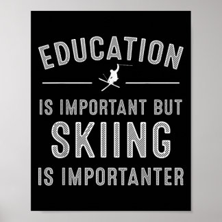 Unique Skiing Art For Men Women Kids Skier Mountai ポスター