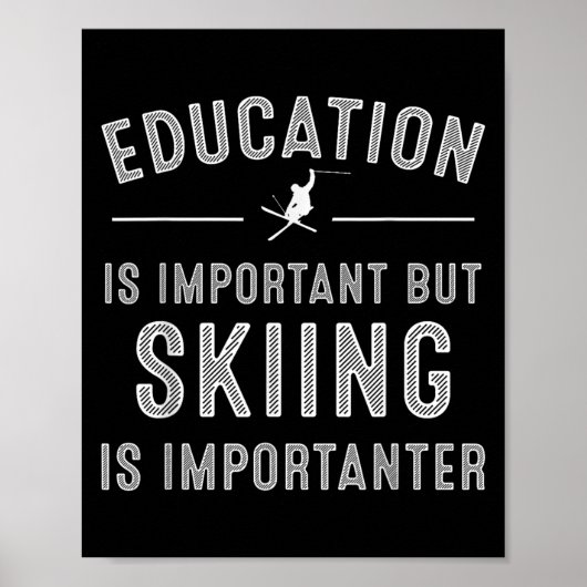 Unique Skiing Art For Men Women Kids Skier Mountai ポスター (正面)