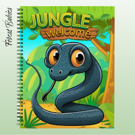 Unique Snake Whimsical Woodland Nature Scene 🐍 ノートブック
