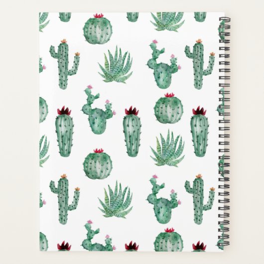 Unique Southwest Cactus Planner Journal プランナー手帳 (裏面)