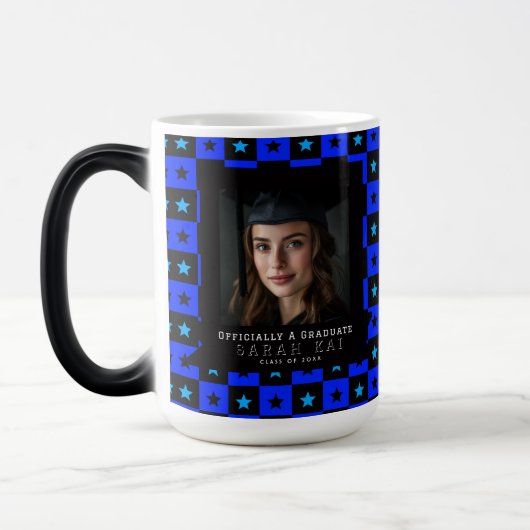 Unique Square Pattern Gift For Him Graduation モーフィングマグカップ (左)