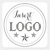 Unique Square Sticker Featuring Your Custom Logo スクエアシール (正面)