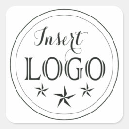 Unique Square Sticker Featuring Your Custom Logo スクエアシール