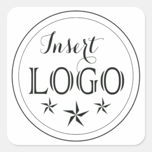 Unique Square Sticker Featuring Your Custom Logo スクエアシール (正面)