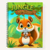 Unique Squirrel Wildlife Nature Safari Character🐿 ノートブック (正面)