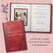 Unique Storybook Grandma Photo Mother's Day Card カード