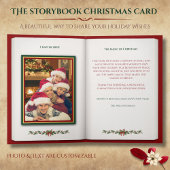 Unique Storybook Once Upon a Cozy Christmas Photo カード