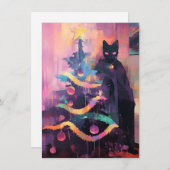 Unique Strange Christmas Cards with Cats シーズンカード (正面/裏面)
