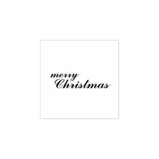 Unique Stylish Merry Christmas Script ラバースタンプ (インプリント)