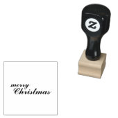 Unique Stylish Merry Christmas Script ラバースタンプ (押印)