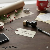 Unique Stylish Merry Christmas Script ラバースタンプ