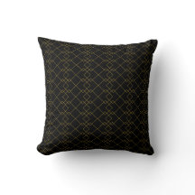 Unique Stylish Metallic Gold Box Pattern Black