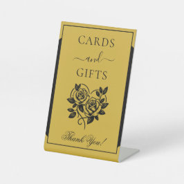 Unique Stylish Party Cards & Gifts Metallic Gold 台座サイン