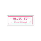 Unique Stylish 'REJECTED' with Custom Signature セルフインキングスタンプ (デザイン)