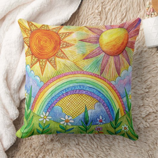 Unique summer beach Design cushion Kissen クッション (ブランケット)