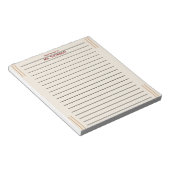 Unique Teacher Lined Paper From The Desk Of  ノートパッド (アングル)