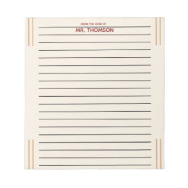 Unique Teacher Lined Paper From The Desk Of  ノートパッド