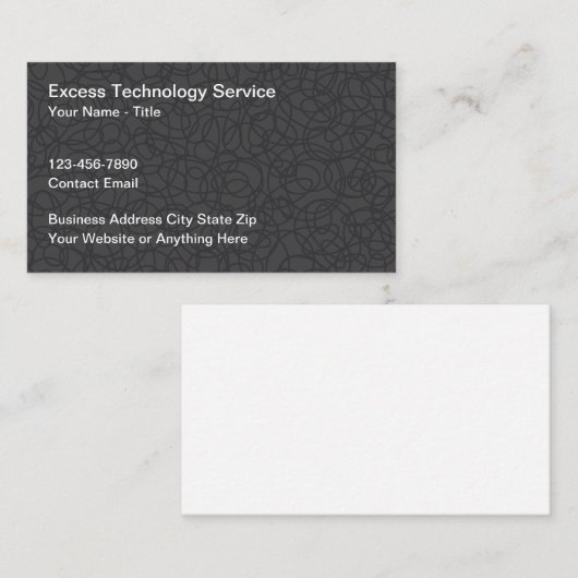 Unique Technology Business Cards New Design 名刺 (正面/裏面)