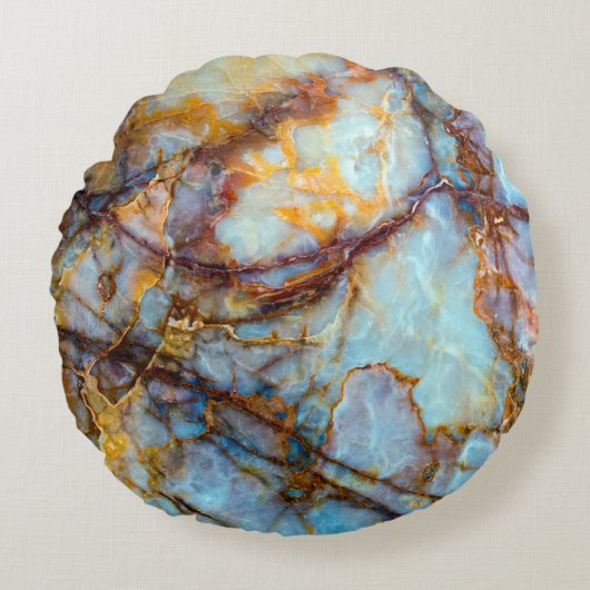 unique texture of natural stone - marble, onyx, gr ラウンドクッション (正面)