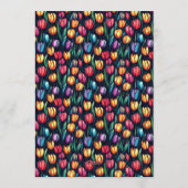 Unique Tulip Aesthetic 5Th Birthday 招待状 (裏面)