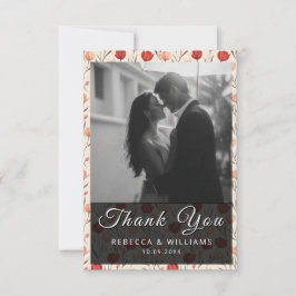 Unique Tulip Classic Wedding Thank You Cards サンキューカード
