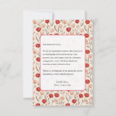 Unique Tulip Classic Wedding Thank You Cards サンキューカード (裏面)