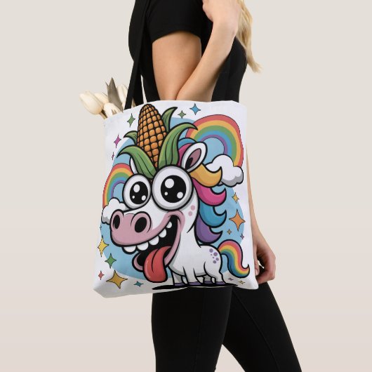 Unique Unicorn トートバッグ (クローズアップ)