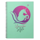 Unique unicorn design notebook ノートブック (正面)