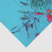 Unique Urban Street Art Style Floral Sea Turtle 薄葉紙 (詳細)