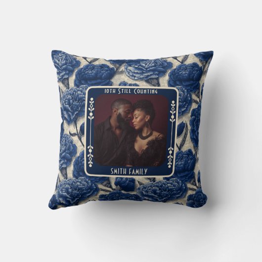 Unique Wedding 25Th Anniversary Throw Pillow  クッション (裏面)