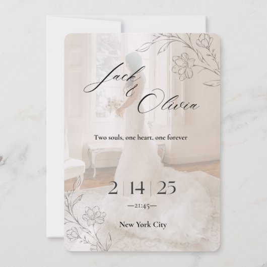 Unique wedding invitation cart 招待状 (裏面)