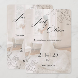 Unique wedding invitation cart 招待状