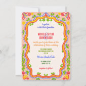 Unique Whimsical Floral Quirky Doodle Hand Drawn  招待状 (正面)