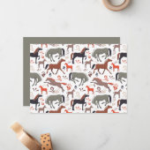 Unique Wild Horses Note Card ノートカード (正面/裏面インサイチュ)