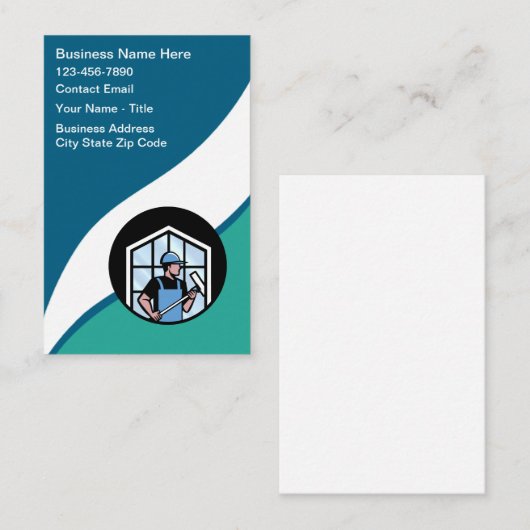 Unique Window Washing And Cleaning Service 名刺 (正面/裏面)