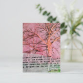 Unique Winter Tree Mixed Media Collage ポストカード (スタンド正面)