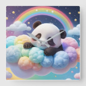 Unique WOLF ZODIAC GALAXY Design Stylish Gif スクエア壁時計 (正面)