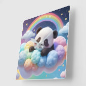 Unique WOLF ZODIAC GALAXY Design Stylish Gif スクエア壁時計 (傾斜)